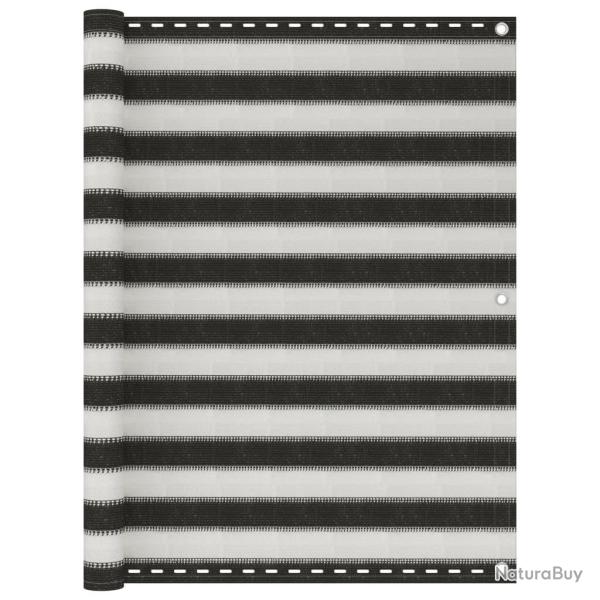 �cran de balcon PEHD 120x500 cm Anthracite et blanc