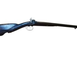 Fusil chasse &agrave; piston saint Etienne, chiens et crosse sculpt&eacute;s