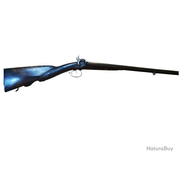 Fusil chasse  piston saint Etienne, chiens et crosse sculpts