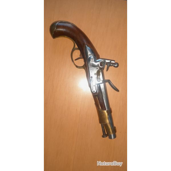 BEAU PISTOLET A SILEX DE MARINE