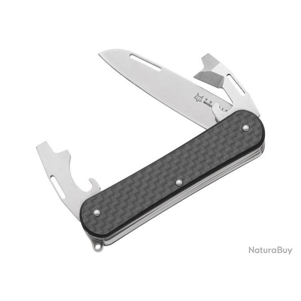 COUTEAU MUTIFONCTIONS FOX VULPIS VP130 3P FIBRE DE CARBONE