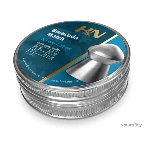 Plombs H&N Baracuda Match cal.5.51 1.37G 21.14GR PAR 1000 (5 boites de 200)