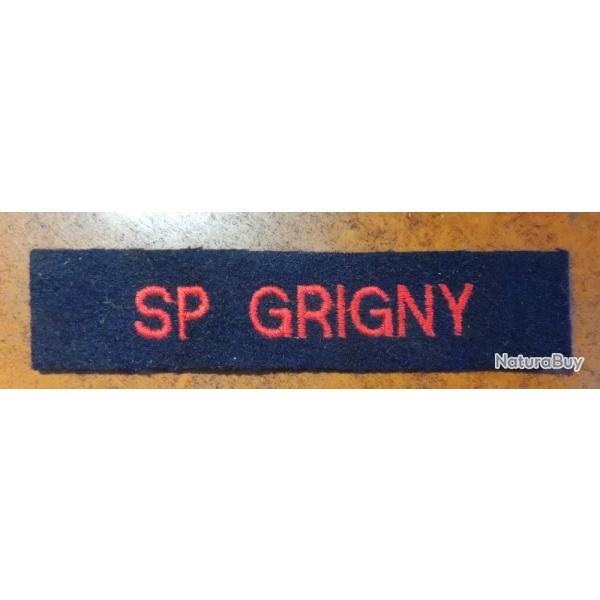 Patch : bande d'identification des Sapeurs Pompiers de Grigny Pour collection ne pas porter