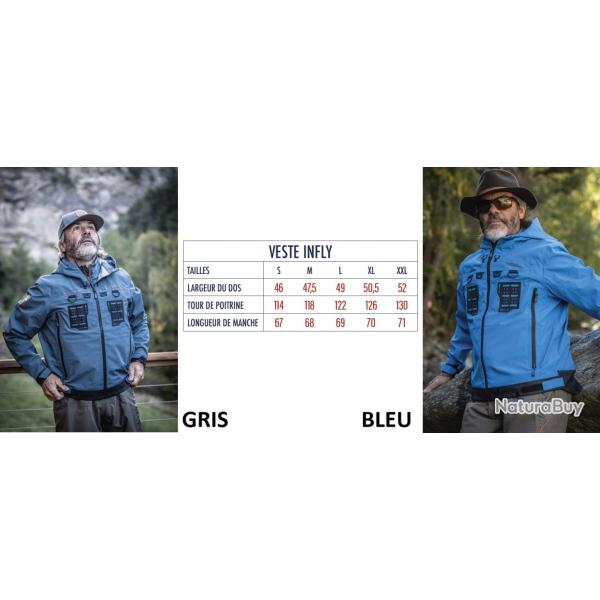 VESTE INFLY Bleu L