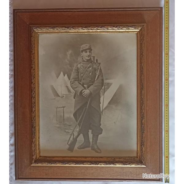 Grand cadre photo soldat 47�me de ligne Pioupiou 1914
