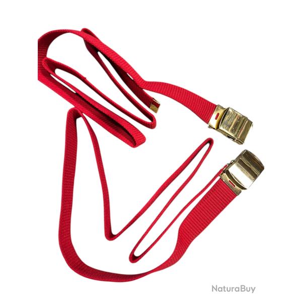 ceinture toile rouge coton