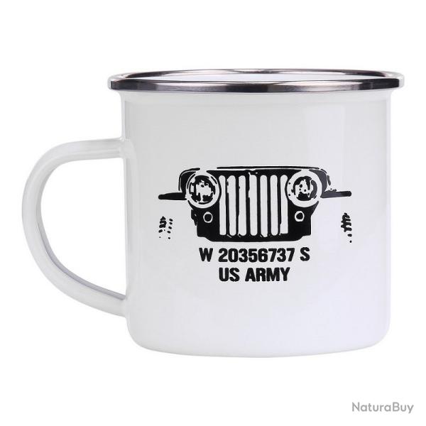 Tasse en �mail blanc US Army Fostex WWII series