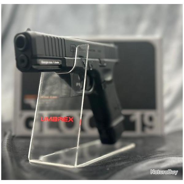 PISTOLET GLOCK 19 GEN5 MOS BBS 6MM CO2 1J BLACK AVEC 4 INTERFACES