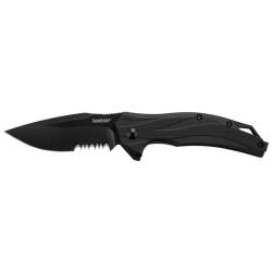 COUTEAU PLIANT LATERAL LAME MIXTE NOIRE - KERSHAW