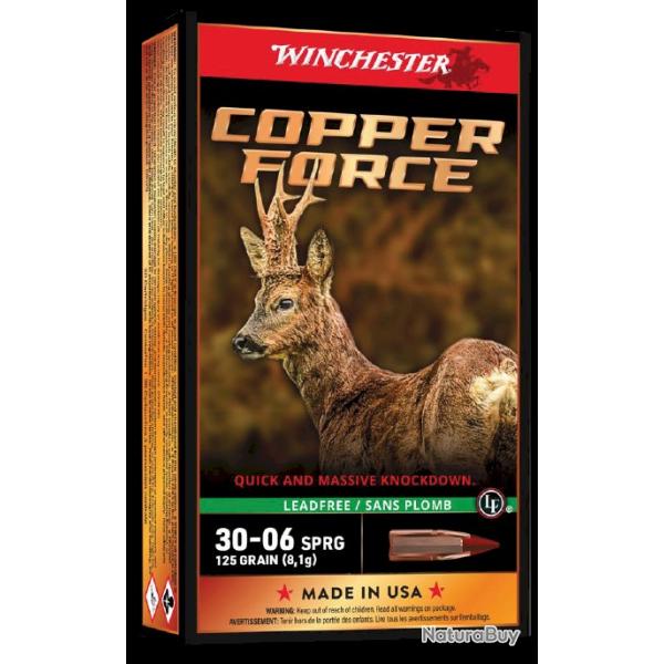 Munitions Winchester Cal.300win mag copper force 8.1g 125gr par 20