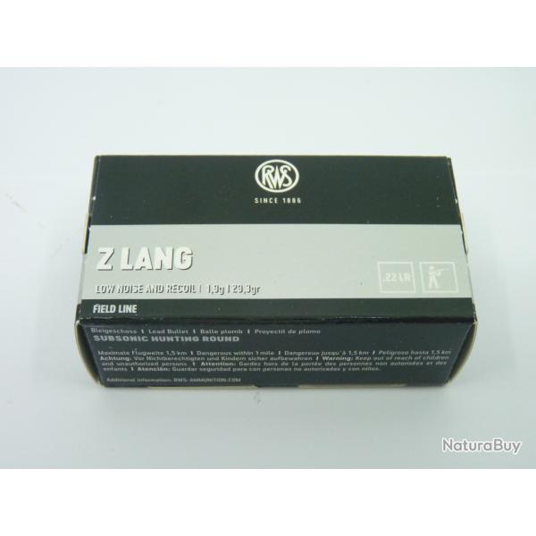 RWS Z LANG 22lr 1.9g / 29.3gr boite de 50