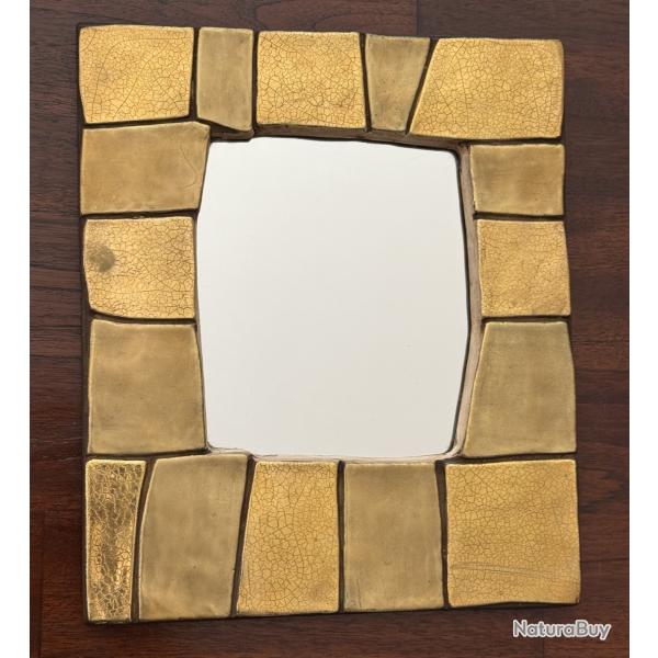 Miroir iconique en c�ramique "Cuzco", Mith� Espelt, France, ann�es 1970, Mithe