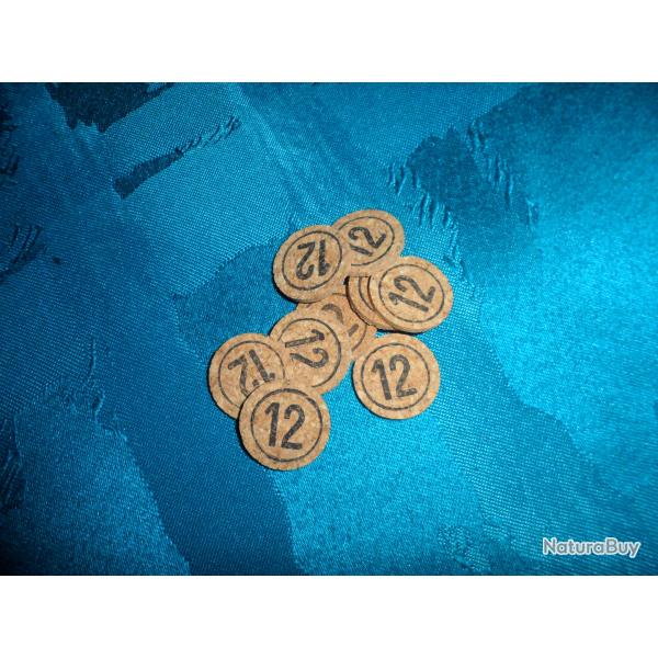 Lot de 200 rondelles li�ge N�12, cal12.