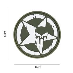 Patch 3D PVC Punisher Allied Star Kaki
