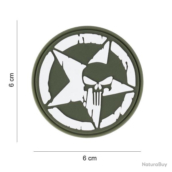 Patch 3D PVC Punisher Allied Star Kaki