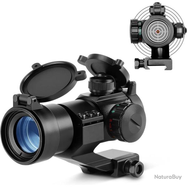 Viseur Point Rouge Airsoft 5 Niveaux Luminosit� Rouge/Vert Lunette Tactique 30mm Rail 20mm �tanche