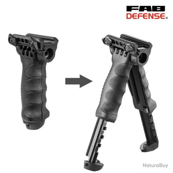 Poign�e polyvalante bipied T-POD G2 , Fab Defense (compatible HK416) Noir