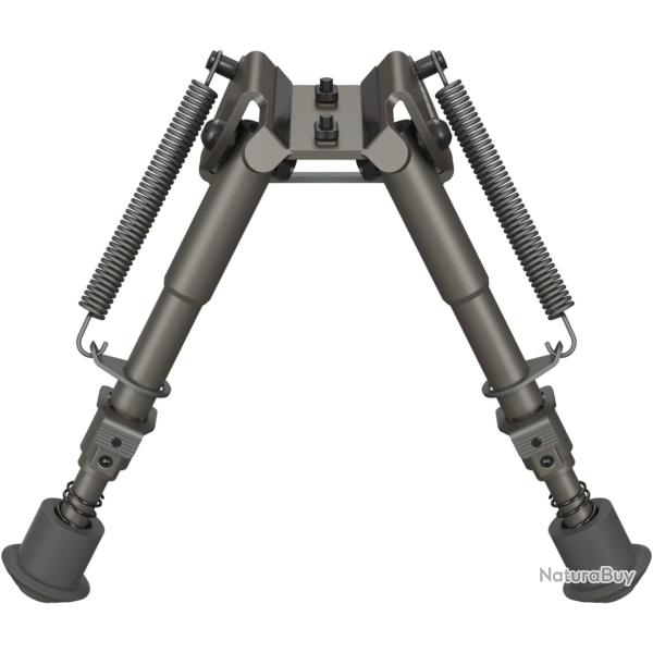 Bipied Tactique 6-9" Fixation Directe M-LOK L�ger & Robuste pour Chasse & Tir de Pr�cision Nikel