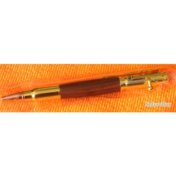 STYLO A  BILLE EN LAITON, FORME BALLE DE FUSIL- FONCTIONNE A ENCRE - STYLE BALLE  FANTAISIE EN STYLO