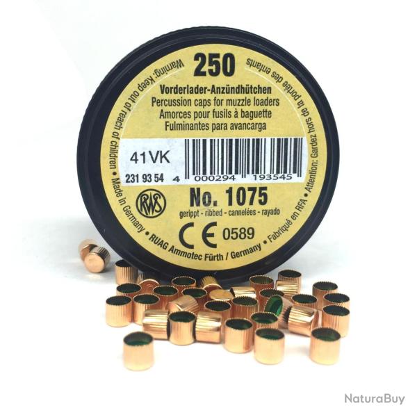 Amorces poudre noire RWS N�1075 par 250