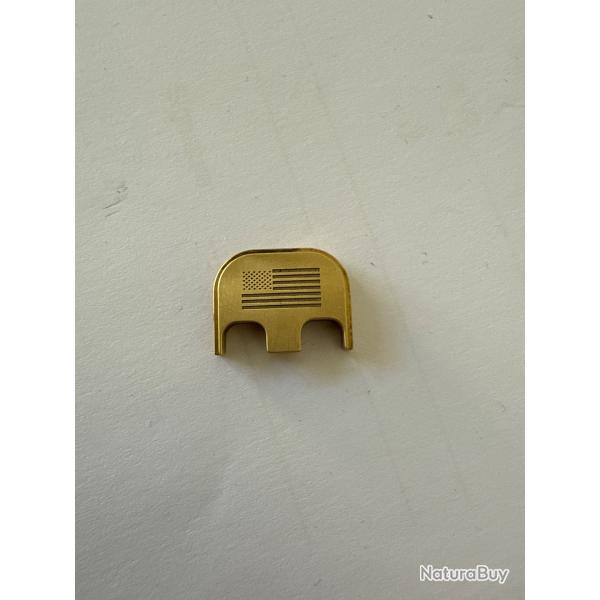 Back plate /cover plate Glock en laiton Drapeau Usa40� Fdp compris Compatible sur gen 1 � 5