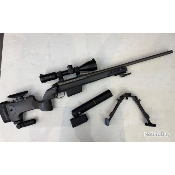 Ensemble Sako S20 pr�cision + lunette + bipied silencieux+ monopod