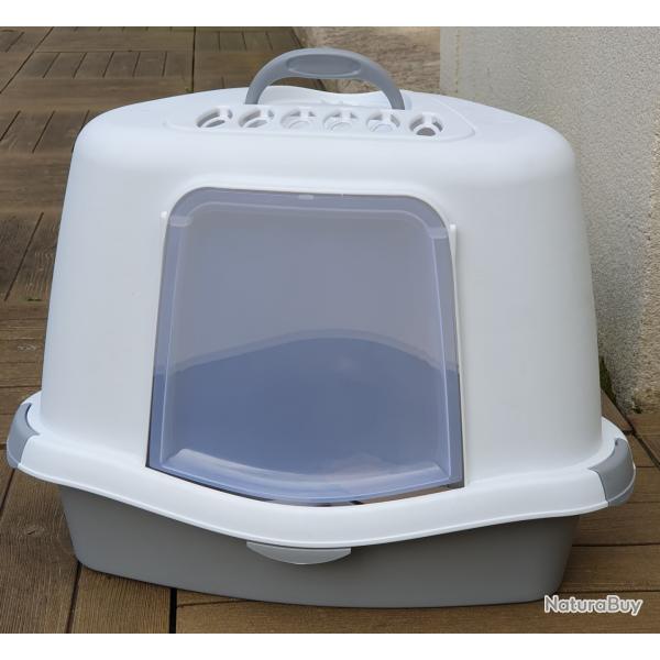 Bac � liti�re ferm� et transportable pour chat