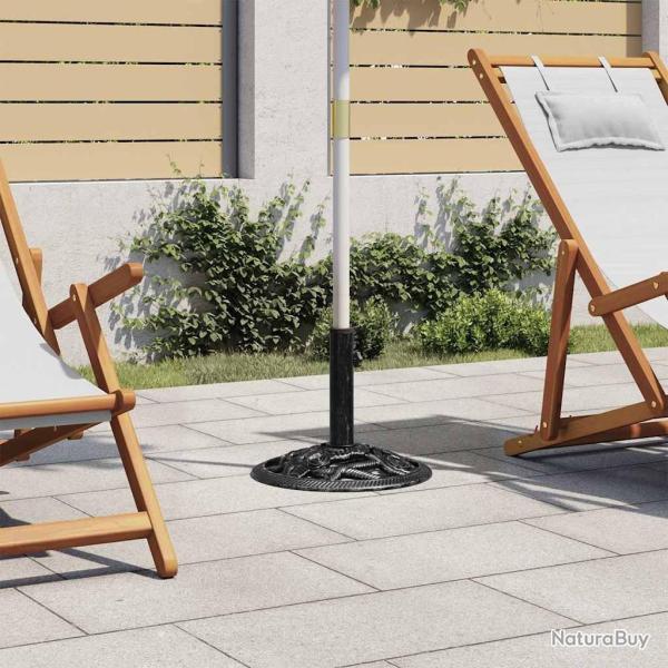 Socle de parasol Noir 40x40x32 cm Fonte alsavelo