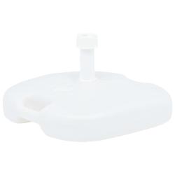 Socle de parasol rempli de sable/d'eau 16 L Blanc Plastique