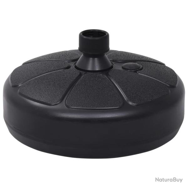Socle de parasol Rempli de sable/d'eau 15 L Noir
