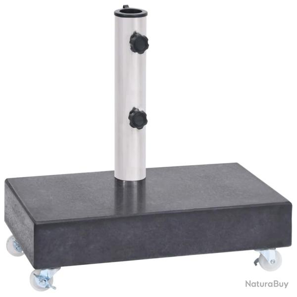 Socle de parasol Noir 45x25x8 cm Granite