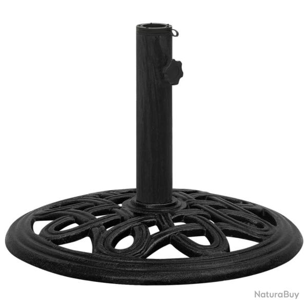 Socle de parasol Noir 44x44x32 cm Fonte