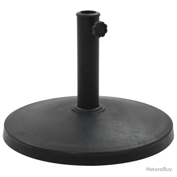 Socle rond de parasol Polyr�sine 10 kg Noir