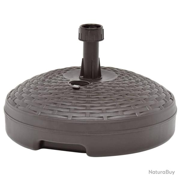 Socle de parasol rempli de sable/d'eau 20 L Plastique rotin