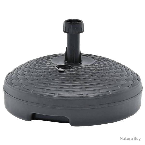 Socle de parasol rempli de sable/d'eau 20 L Plastique rotin