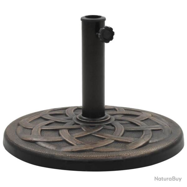 Socle rond de parasol Polyr�sine 19 kg Bronze alsavelo