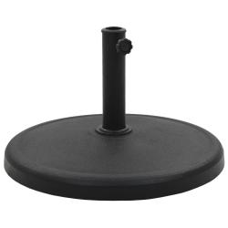 Socle rond de parasol Polyr&eacute;sine 19 kg Noir alsavelo
