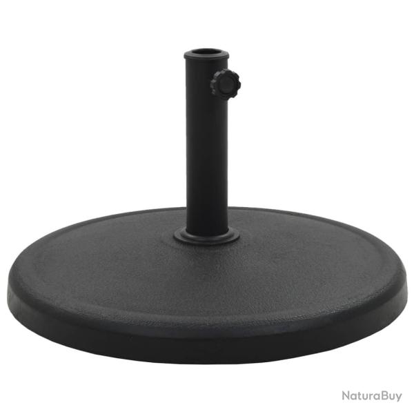 Socle rond de parasol Polyrsine 19 kg Noir alsavelo