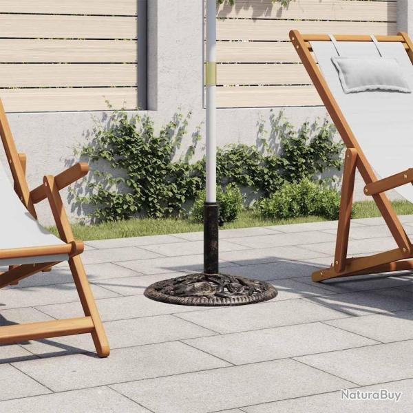 Socle de parasol Bronze 12 kg 48 cm Fonte