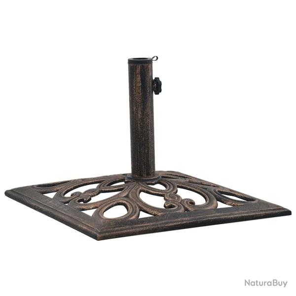 Socle de parasol Bronze 12 kg 49 cm Fonte alsavelo