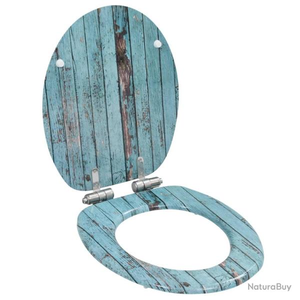 Si�ge WC MDF Couvercle � fermeture en douceur Bois vieux