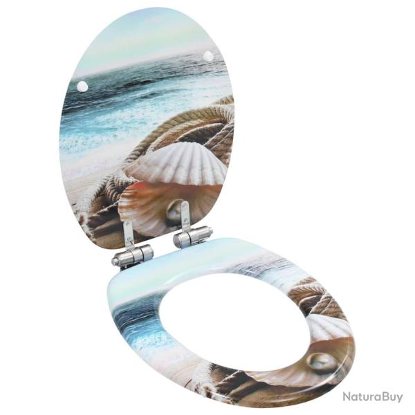 Si�ge de toilette MDF Couvercle � fermeture en douceur Coquille alsavelo