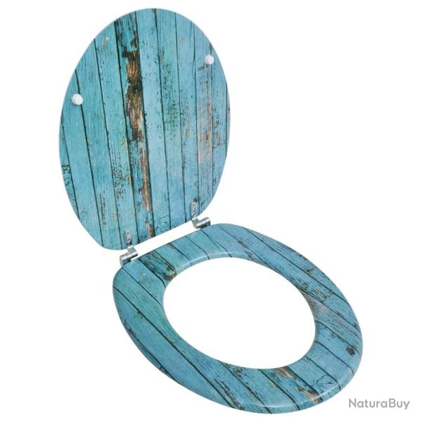 Si�ge de toilette avec couvercle en MDF Design de vieux bois