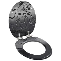 Si&egrave;ge WC MDF Couvercle &agrave; fermeture en douceur Gouttes d'eau