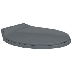Si&egrave;ge de toilette &agrave; fermeture en douceur Gris Ovale