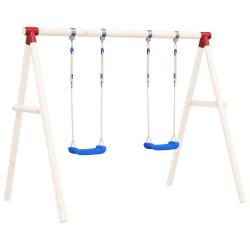 Si&egrave;ges de balan&ccedil;oire avec cordes 2 pcs bleu 38x16 cm PE