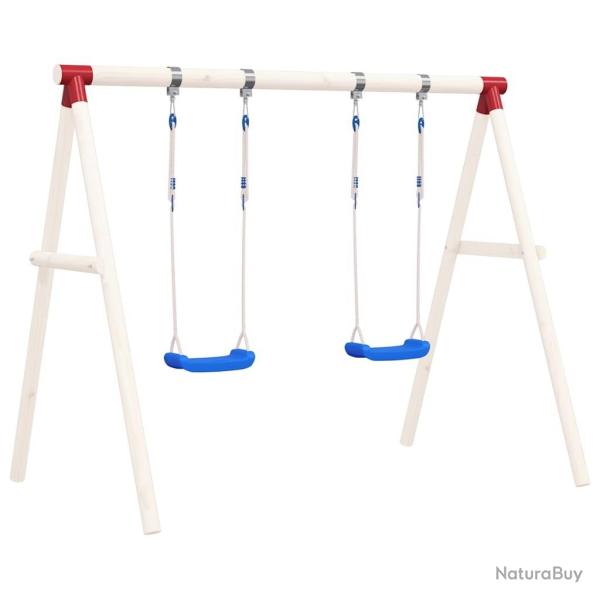 Si�ges de balan�oire avec cordes 2 pcs bleu 38x16 cm PE