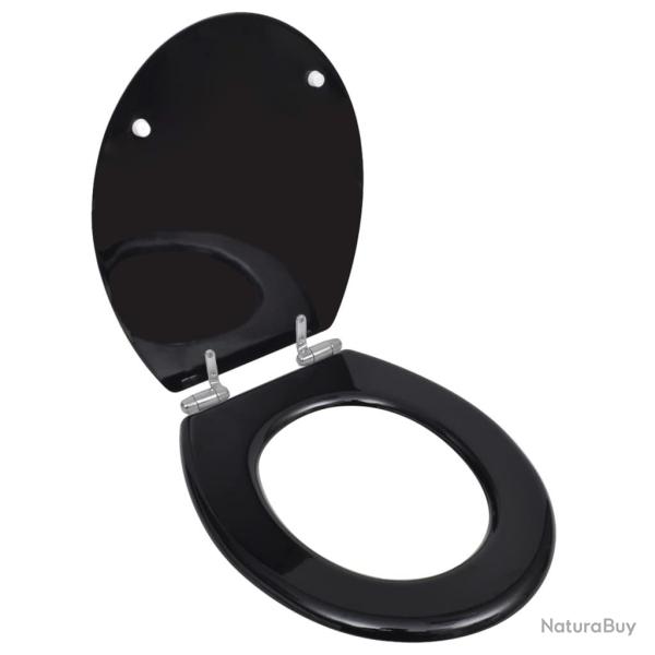Si�ge de toilette MDF Couvercle � fermeture en douceur Noir