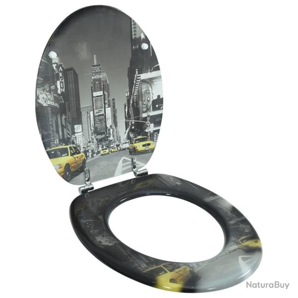 Si�ge de toilette avec couvercle en MDF Design de New York alsavelo