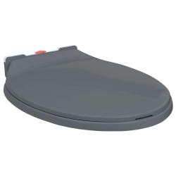 Si&egrave;ge de toilette &agrave; fermeture en douceur Gris Ovale